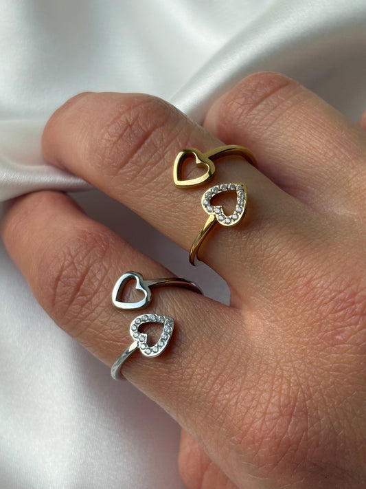 Twin Heart Ring