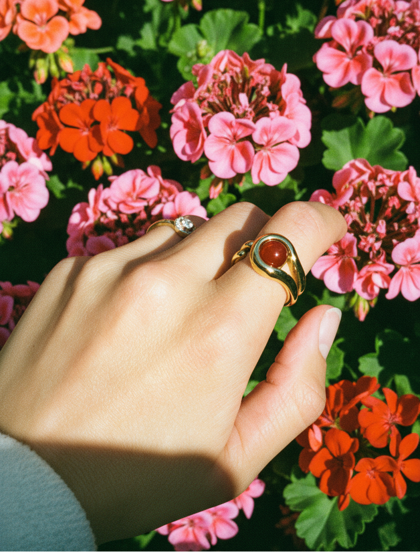 stainless steel gold plated women rings