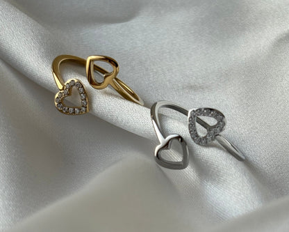 Twin Heart Ring