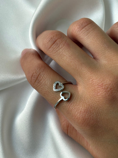 Twin Heart Ring