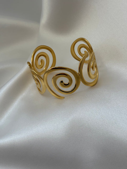 Spiral Bangle Bracelet