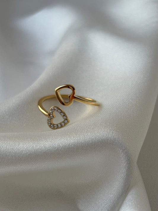Twin Heart Ring